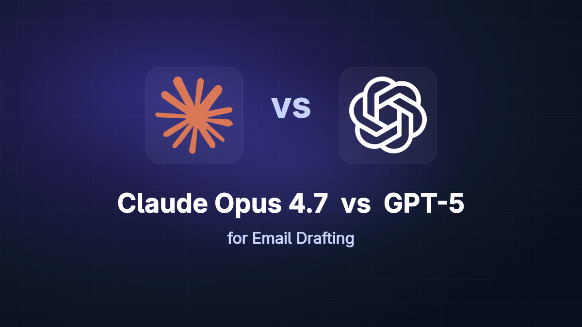 GPT-5 vs Claude Opus 4.7 for Email Drafting
